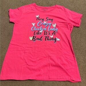 Crazy Chicken Lady Womens Tshirt